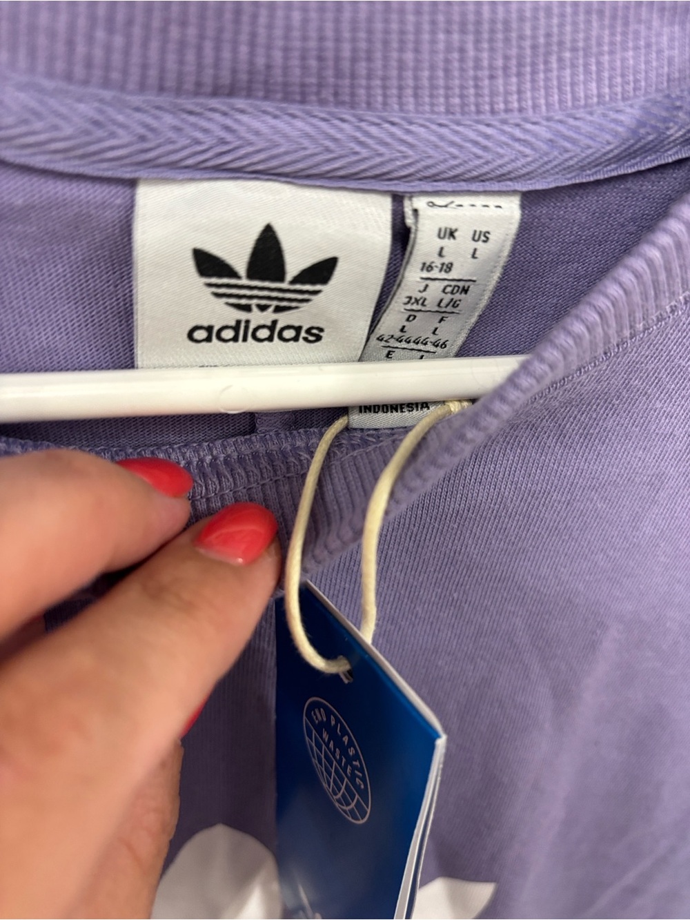 NEW adidas Lavender Trefoil Logo T-Shirt Dress - Picture 4 of 5